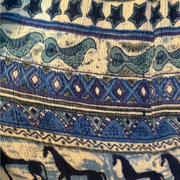 Blue Patterned Women's Skirt‎ - Picture 2 of 3